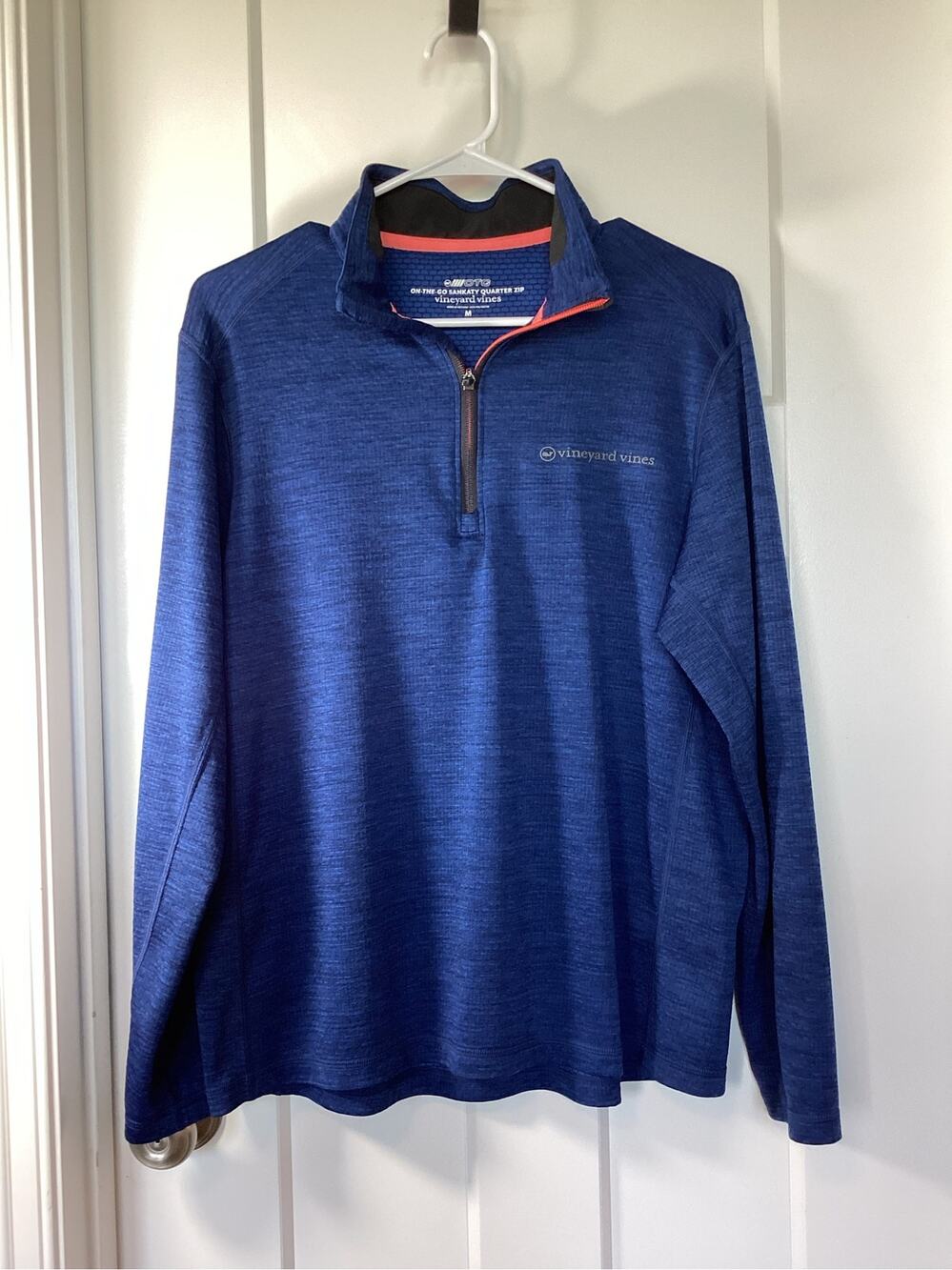 Vineyard Vines Men's Medium Blue Sankaty Performance 1/4 Zip